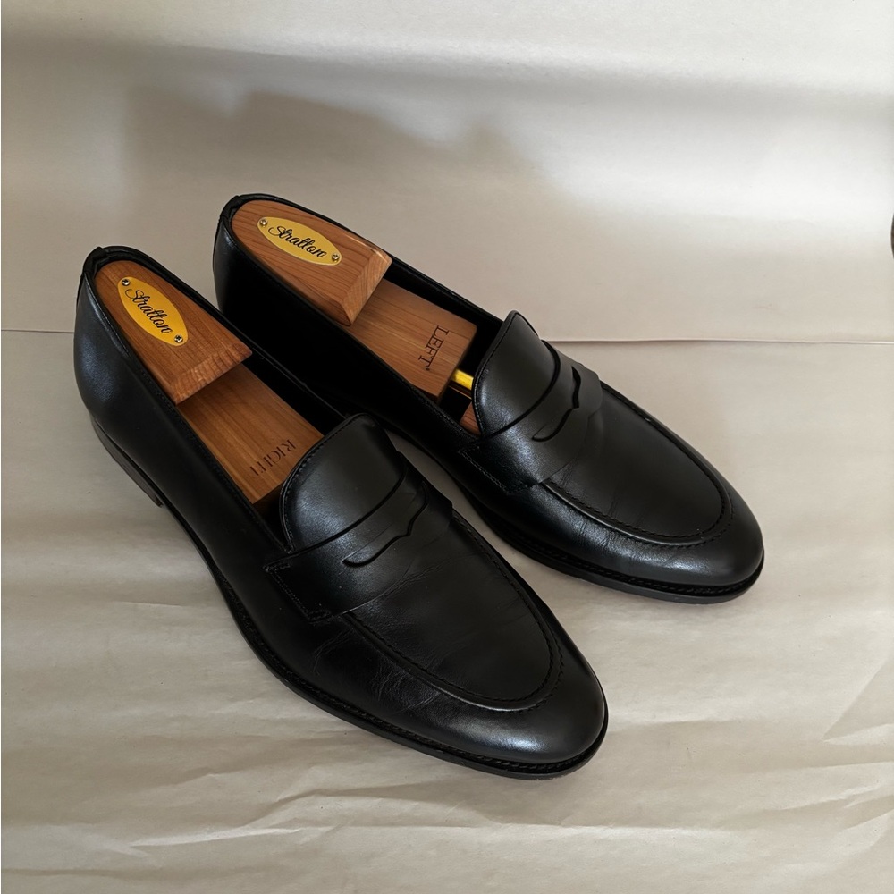 Thursday Boot Company Black Leather Penny Loafers
